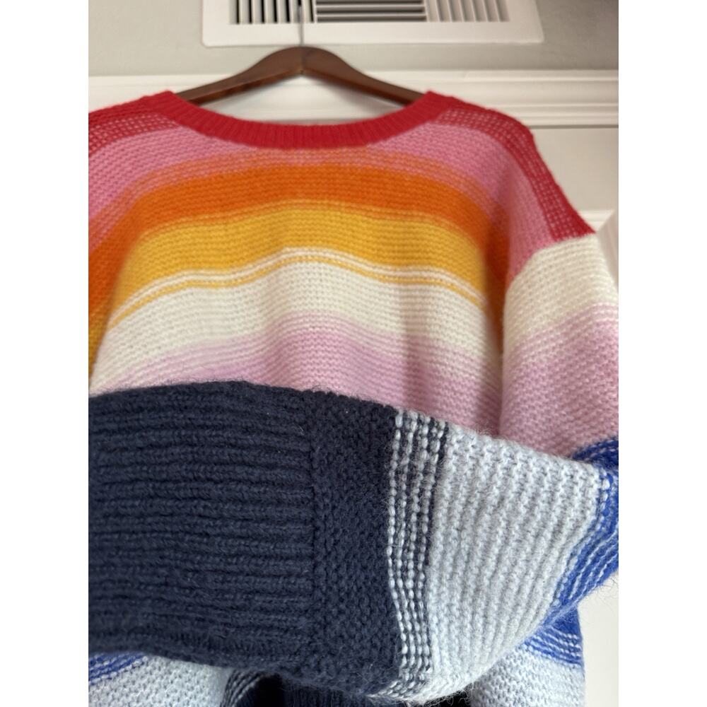 Old Navy Women’s Colorful Sweater Size L Oversized Comfy Crewneck Rainbow - Picture 6 of 12